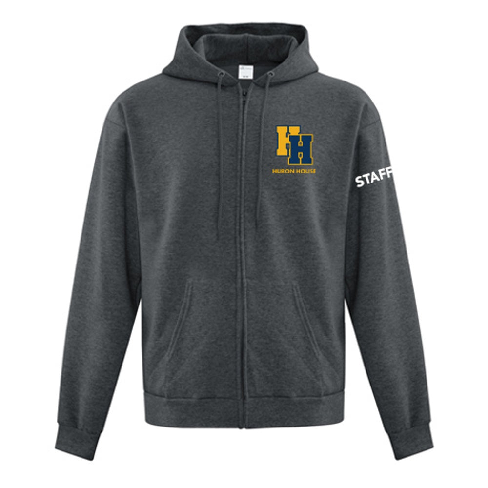 Huron House Boys Home Adult Everyday Fleece Full Zip Hooded Sweatshirt