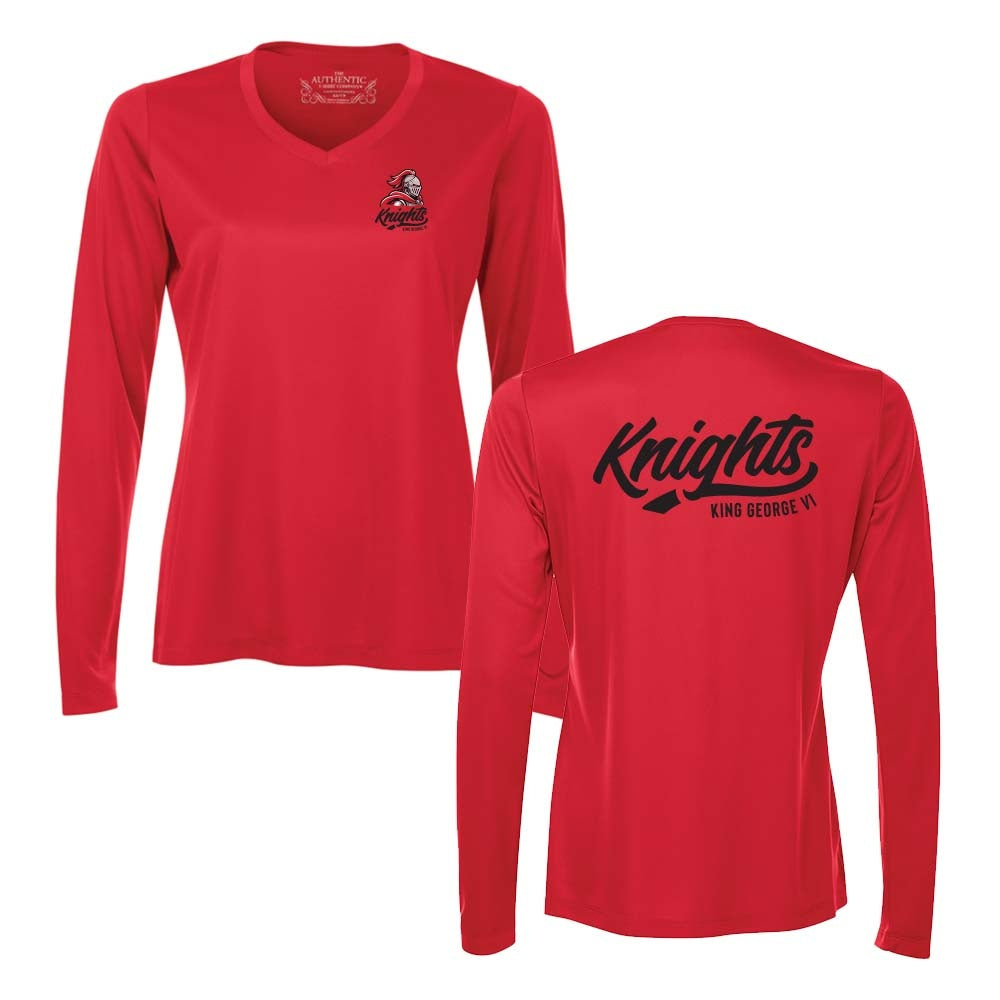 King George Ladies' Pro Team Long Sleeve V-Neck