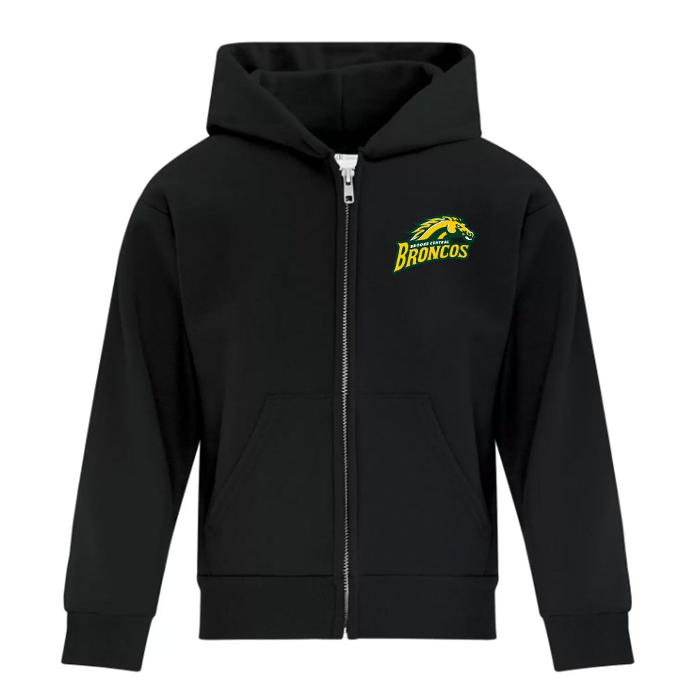 Brooke Central Youth Everyday Fleece Full Zip Hooded Sweatshirt