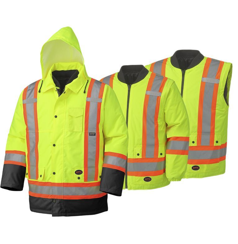 HI-VIZ 100% WATERPROOF 6-IN-1 PARKA