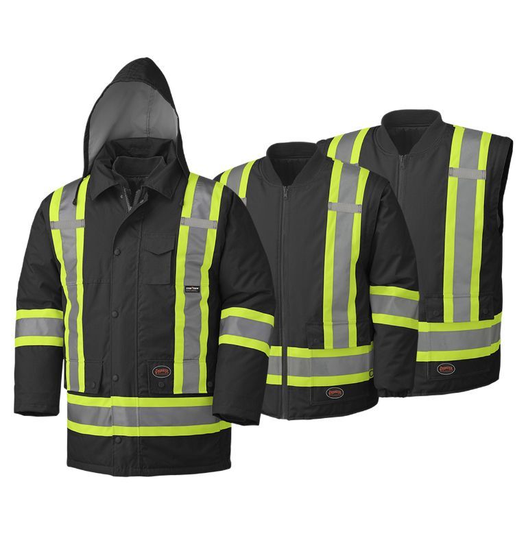 HI-VIZ 100% WATERPROOF 6-IN-1 PARKA