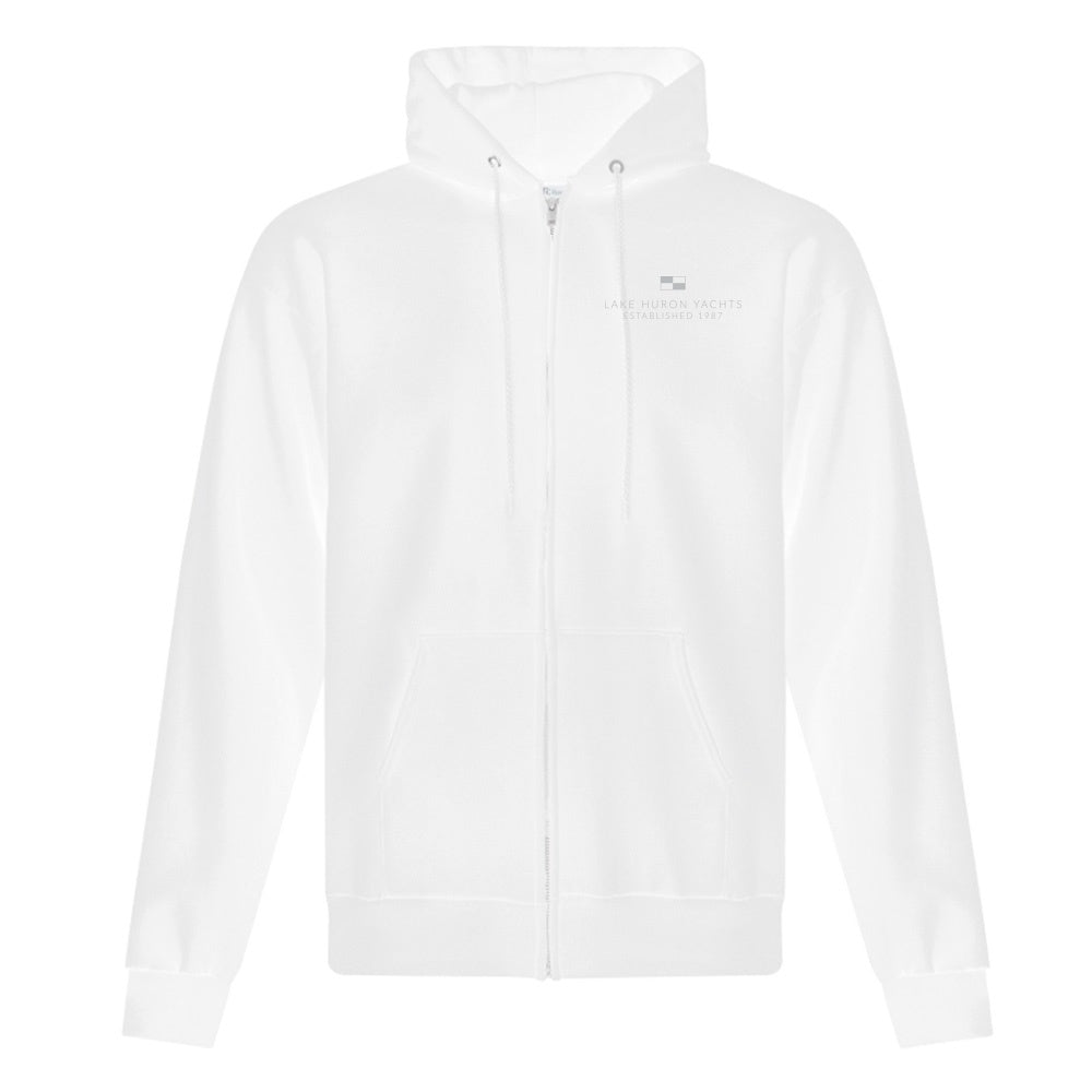 Lake Huron Yachts Adult Fleece Full Zip Hooded Sweatshirt