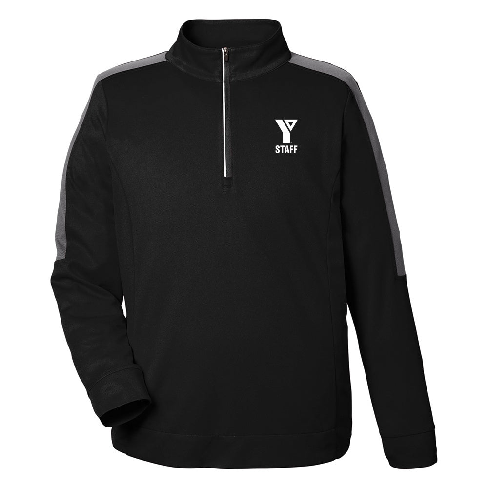 YMCA Staff Adult Market Snag Protect Mesh Colorblock Quarter-Zip