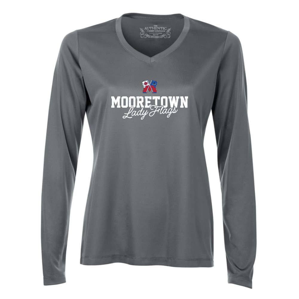 Mooretown Lady Flags Ladies' Pro Team Long Sleeve V-Neck