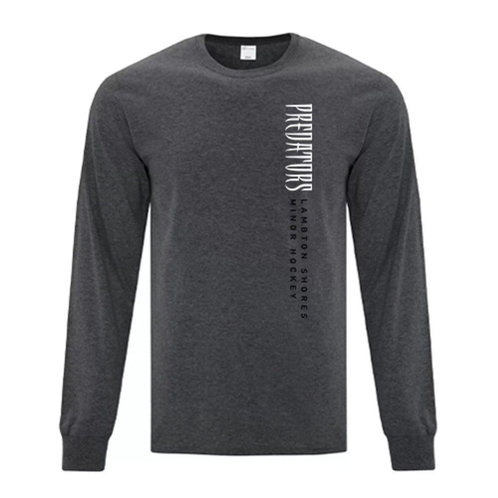 Lambton Shores Predators Adult Everday Cotton Long Sleeve T-Shirt