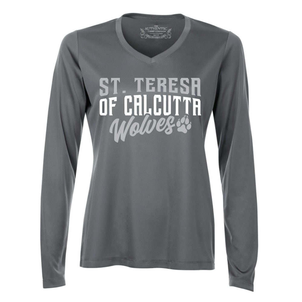 St. Teresa of Calcutta Ladies' Pro Team Long Sleeve V-Neck
