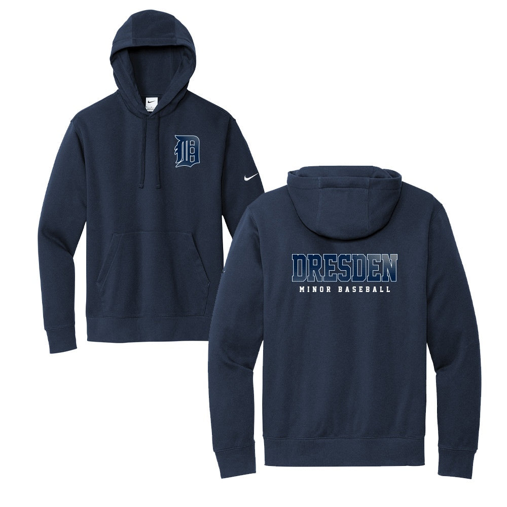Dresden Minor Baseball Adult Nike Fleece Sleeve Swoosh Pullover Hoodie