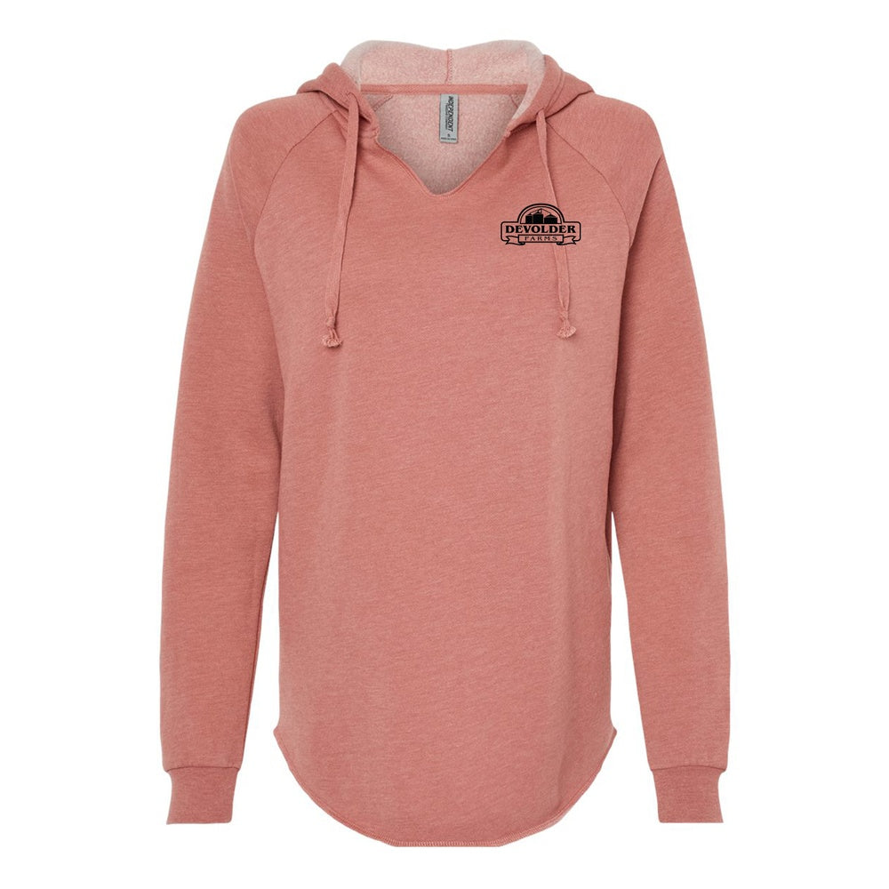 Devolder Farms Ladies' Lightweight California Wave Wash Hooded Sweatshirt