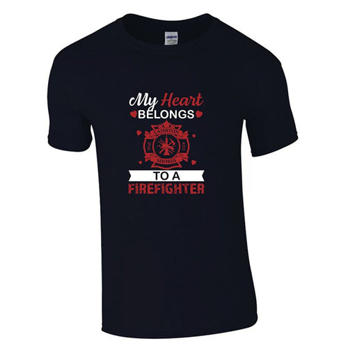 Lambton Shores Fire Services - Heart Tee - Ladies