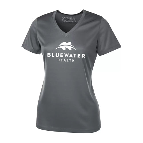Bluewater Health Ladies' V-Neck Pro Team (Moisture Wicking) T-Shirt