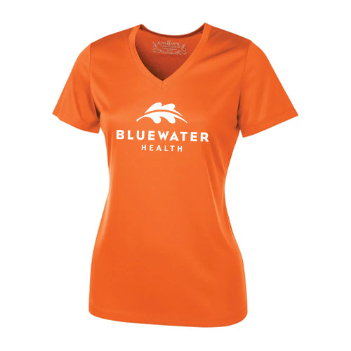 Bluewater Health Ladies' V-Neck Pro Team (Moisture Wicking) T-Shirt