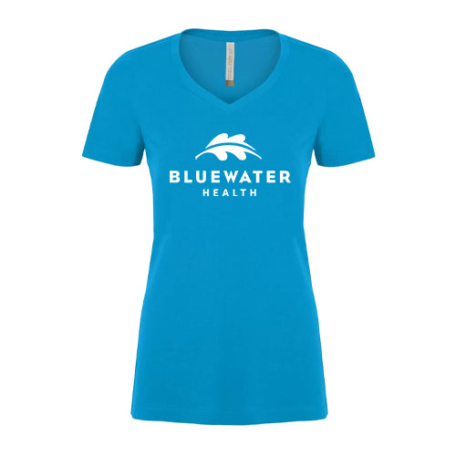 Bluewater Health Ladies' Eurospun® Ring Spun V-Neck Tee
