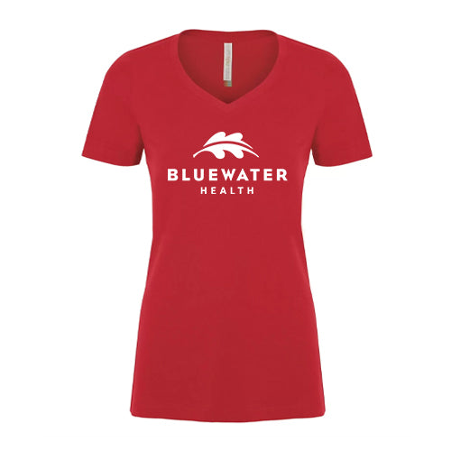 Bluewater Health Ladies' Eurospun® Ring Spun V-Neck Tee