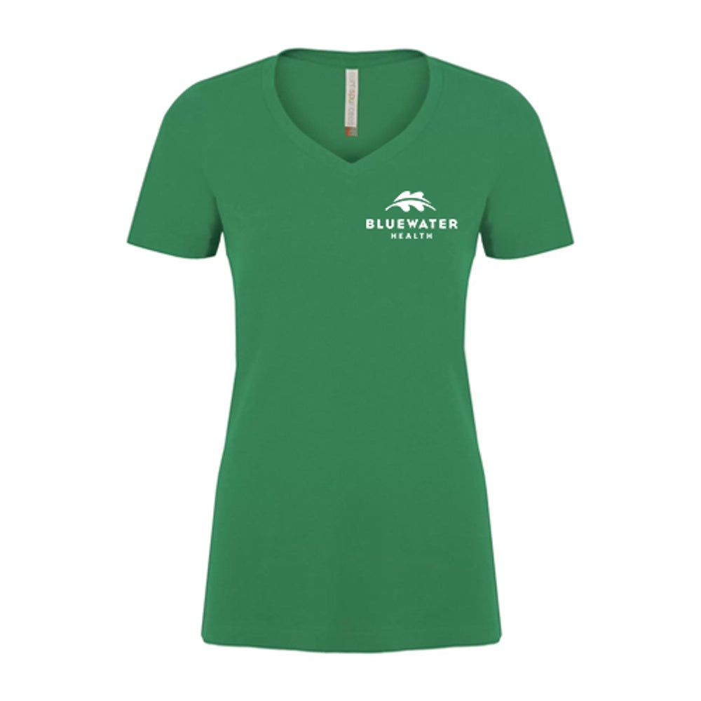 Bluewater Health Ladies' Eurospun® Ring Spun V-Neck Tee