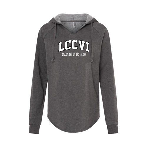 Lambton Central Ladies' Lightweight California Wave Wash Hooded Sweatshirt