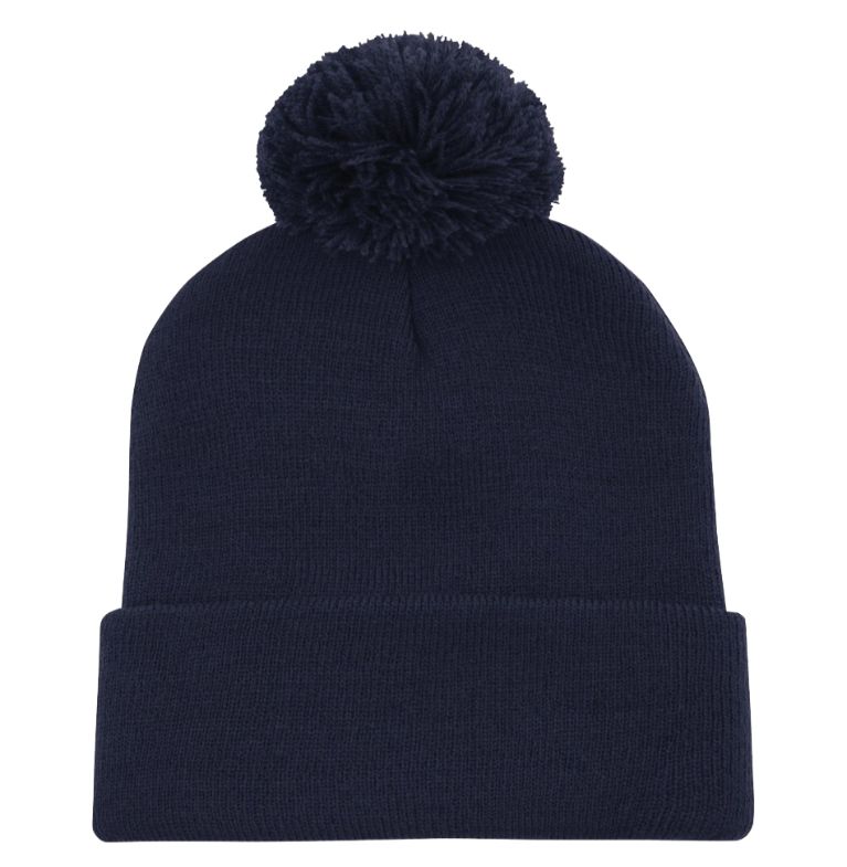 STRIPED CUFF POM POM TOQUE