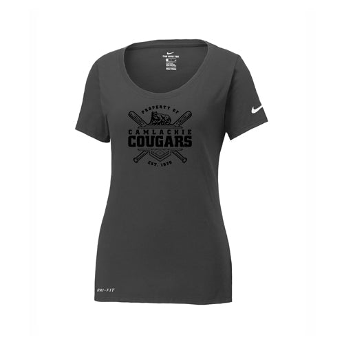Camlachie Cougars Ladies' Nike Dri-FIT Cotton/Poly Scoop Neck Tee