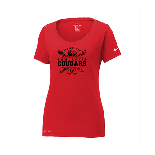 Camlachie Cougars Ladies' Nike Dri-FIT Cotton/Poly Scoop Neck Tee