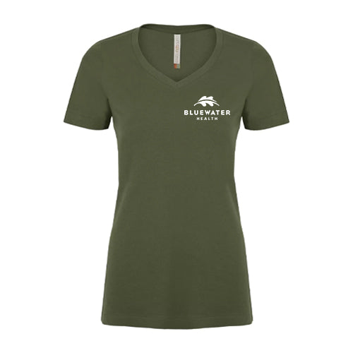 Bluewater Health Ladies' Eurospun® Ring Spun V-Neck Tee