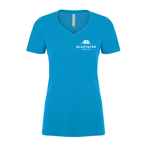 Bluewater Health Ladies' Eurospun® Ring Spun V-Neck Tee