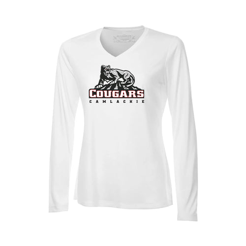 Camlachie Cougars Ladies' Pro Team Long Sleeve V-Neck T-Shirt