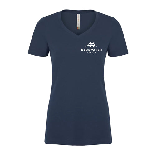 Bluewater Health Ladies' Eurospun® Ring Spun V-Neck Tee