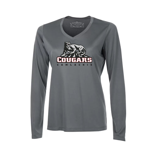 Camlachie Cougars Ladies' Pro Team Long Sleeve V-Neck T-Shirt