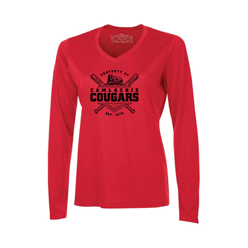Camlachie Cougars Ladies' Pro Team Long Sleeve V-Neck T-Shirt