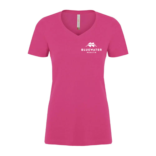 Bluewater Health Ladies' Eurospun® Ring Spun V-Neck Tee