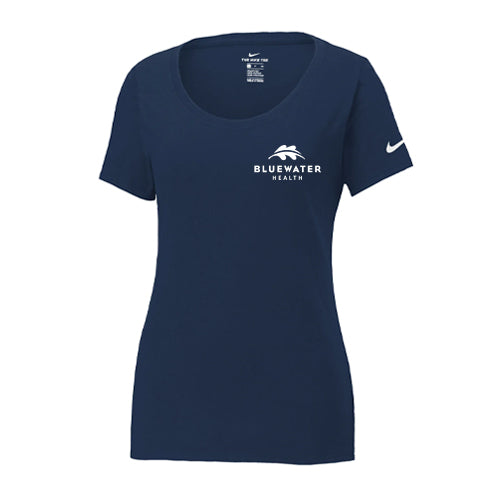 Bluewater Health Ladies' Nike Dri-Fit Cotton/Poly Scoop Neck Tee