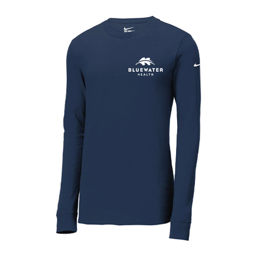 Bluewater Health Adult Nike Dri-Fit Cotton/Poly Long Sleeve Tee