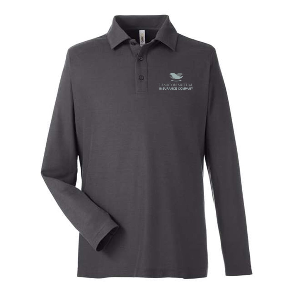Lambton Mutual Insurance Adult Fusion ChromaSoft™ Long Sleeve Pique Polo