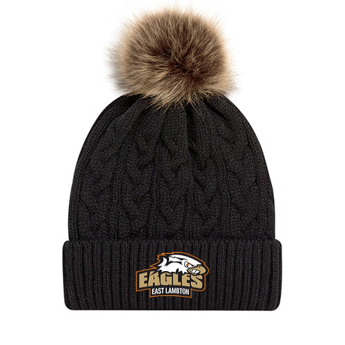 East Lambton Minor Hockey Faux Fur Pom Pom Cuff Toque