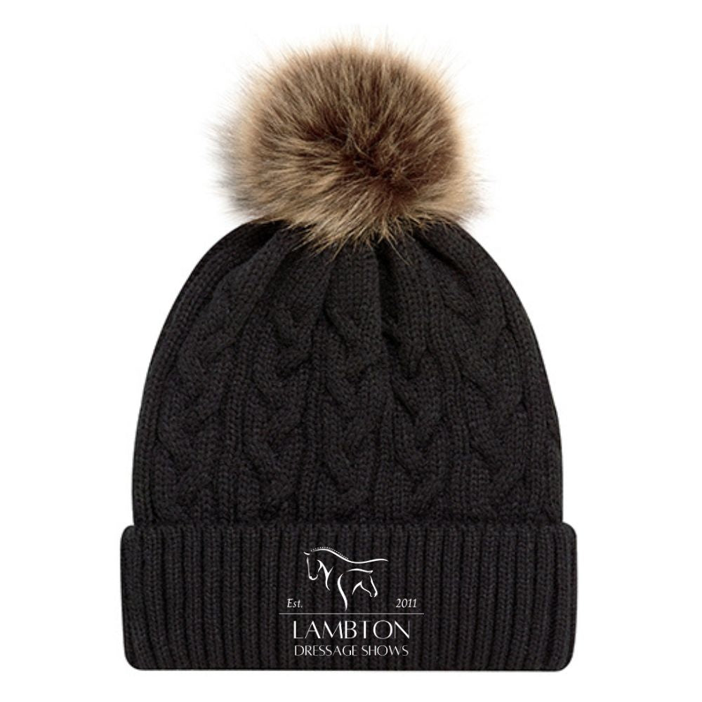 Lambton Dressage Shows Faux Fur Pom Pom Toque