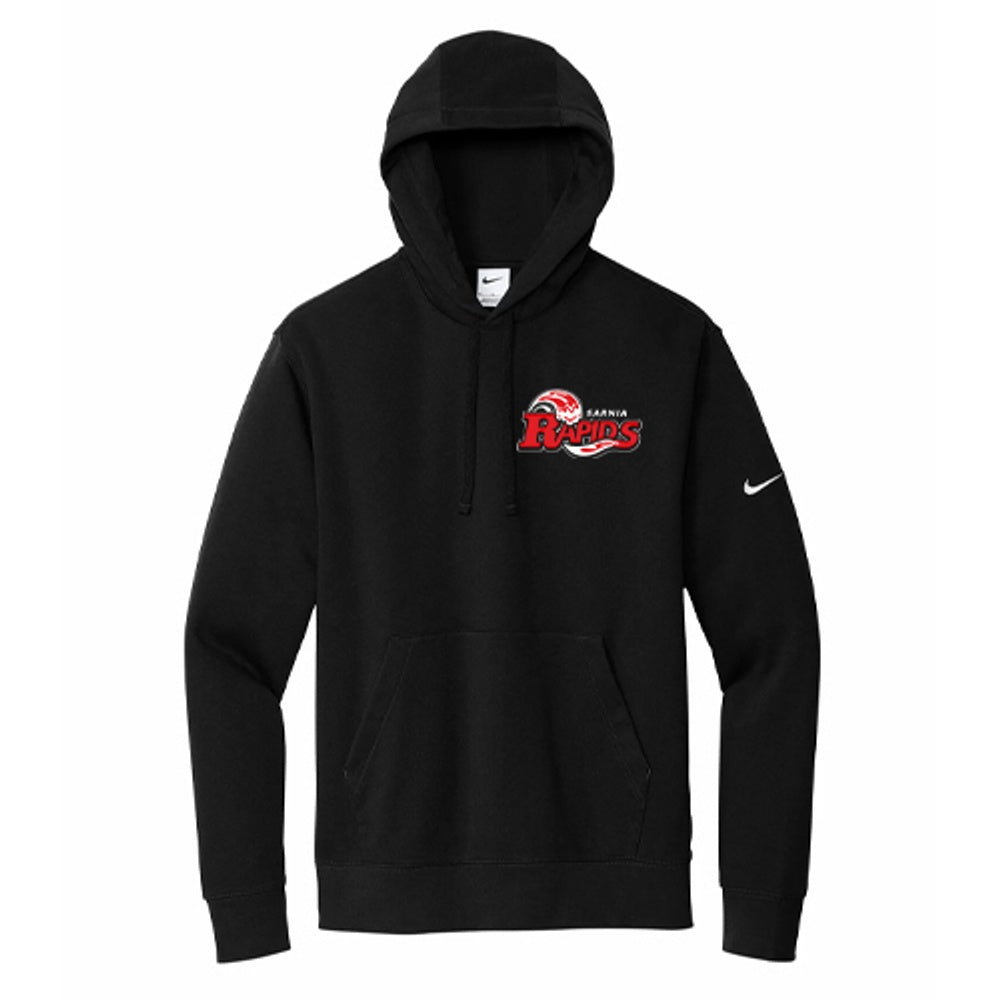 Sarnia Rapids Swim Adult Nike Club Fleece Sleeve Swoosh Pullover Hoodie