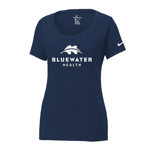 Bluewater Health Ladies' Nike Dri-Fit Cotton/Poly Scoop Neck Tee