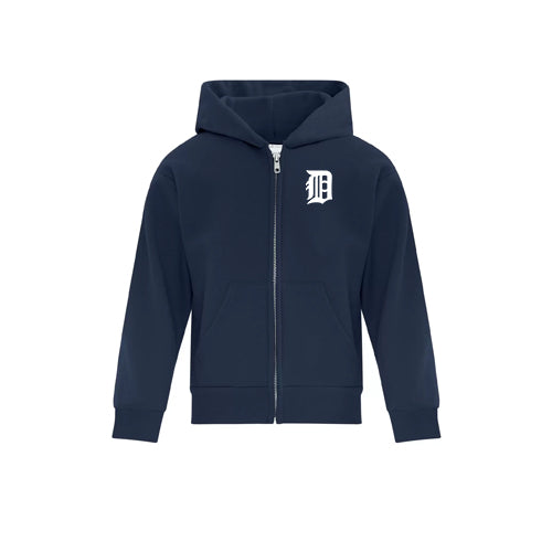 Dresden Minor Baseball Youth Everyday Fleece Full Zip Hooded Sweatshirt