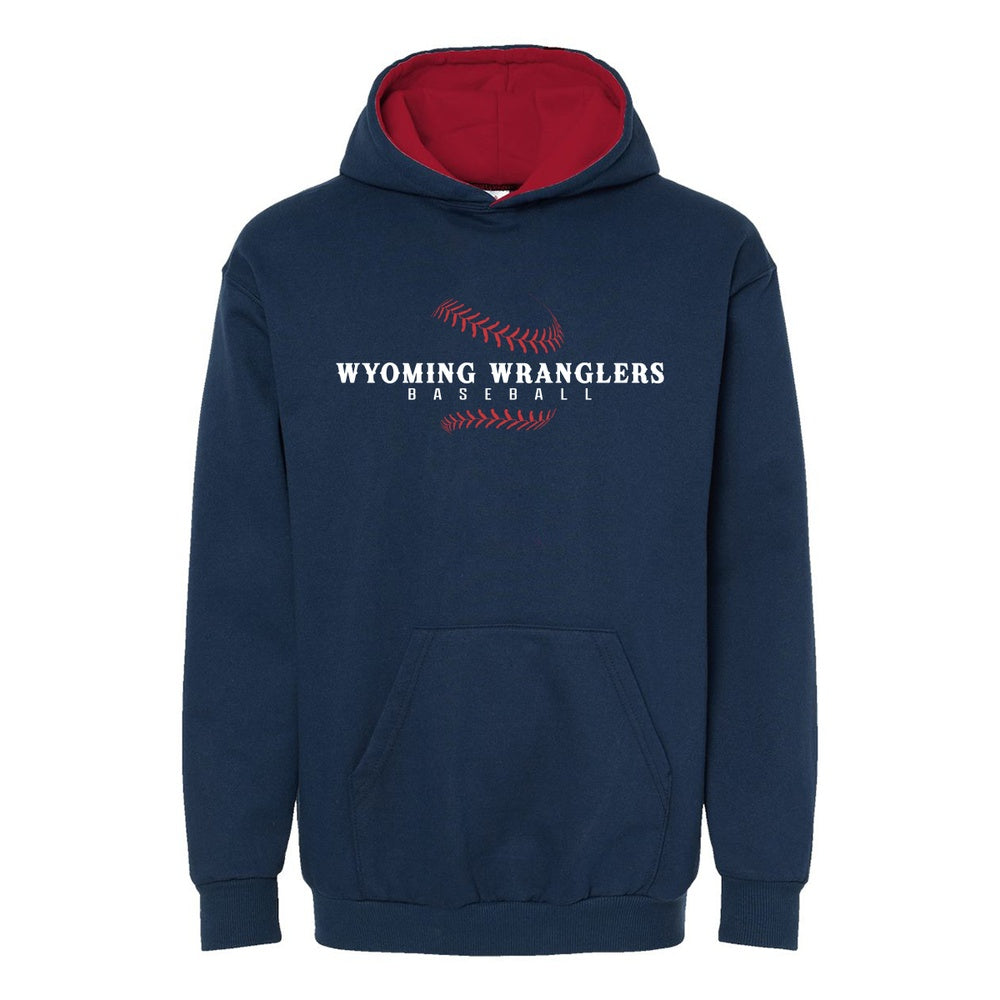 Wyoming Wranglers Youth Twill Two-Tone Hooded Sweatshirt