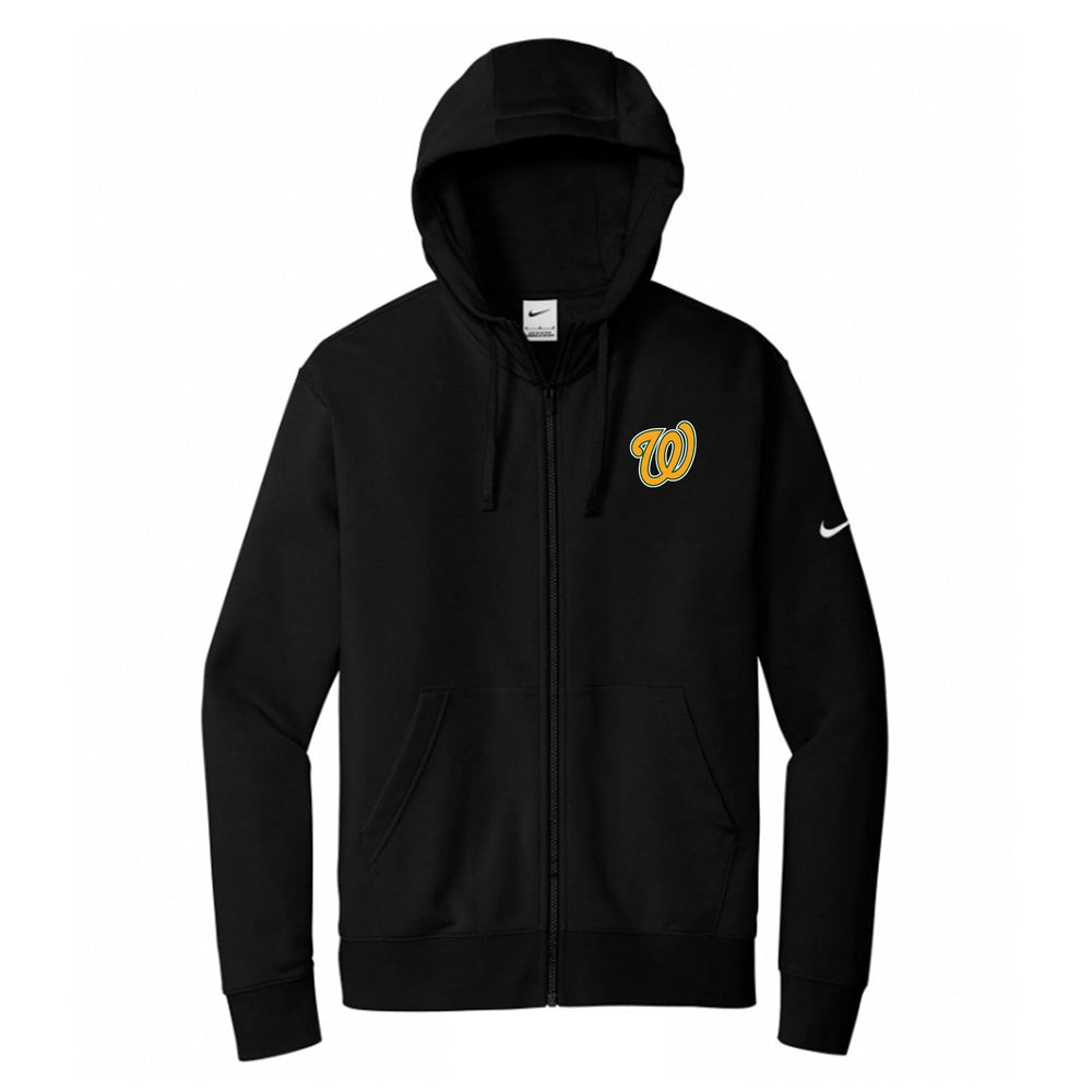 Wallaceburg Minor Baseball Adult Nike Club Fleece Sleeve Swoosh Full Zip Hoodie