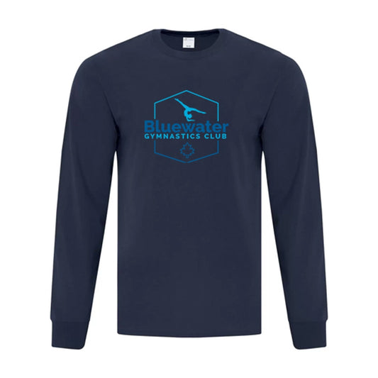 Bluewater Gymnastics Adult Everyday Cotton Long Sleeve T-Shirt