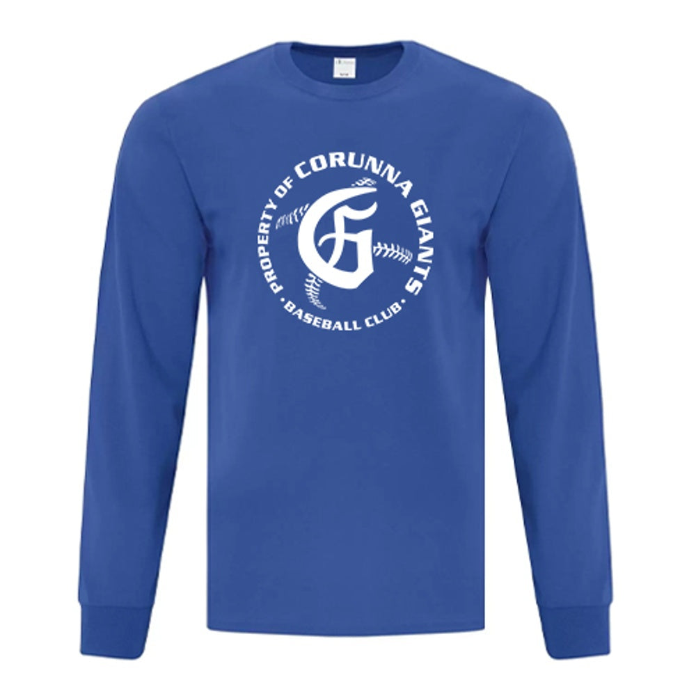 Corunna Giants Adult Everyday Cotton Long Sleeve T-Shirt
