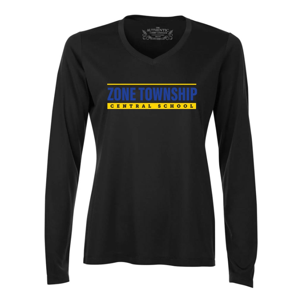Zone Township Ladies' Pro Team Long Sleeve V-Neck T-Shirt