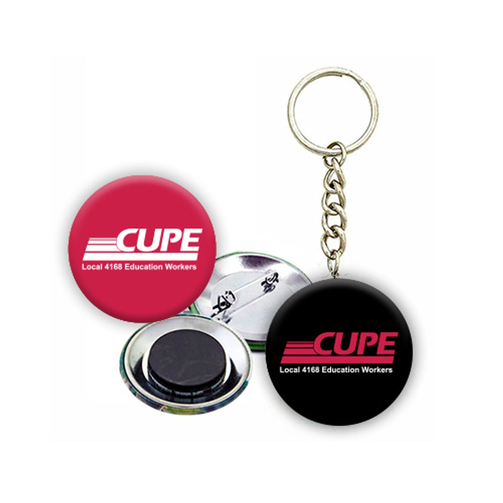 CUPE 4168 Button, Magnet, Keychain