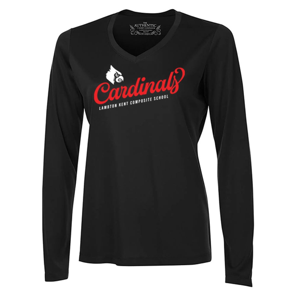 Lambton Kent Composite School Ladies' Pro Team Long Sleeve V-Neck T-Shirt