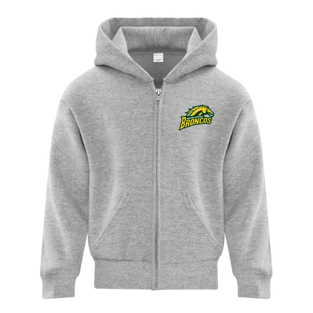 Brooke Central Youth Everyday Fleece Full Zip Hooded Sweatshirt