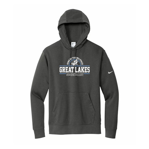 Great Lakes Adult Nike Club Fleece Sleeve Swoosh Pullover Hoodie