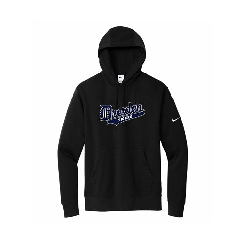 Dresden Minor Baseball Adult Nike Club Fleece Sleeve Swoosh Pullover Hoodie