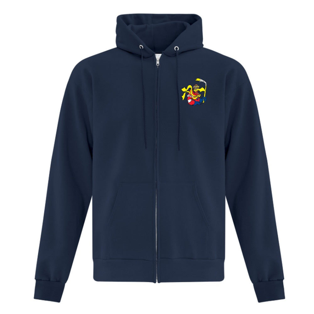 Petrolia Flyers Adult Fleece Full Zip Hooded Sweatshirt