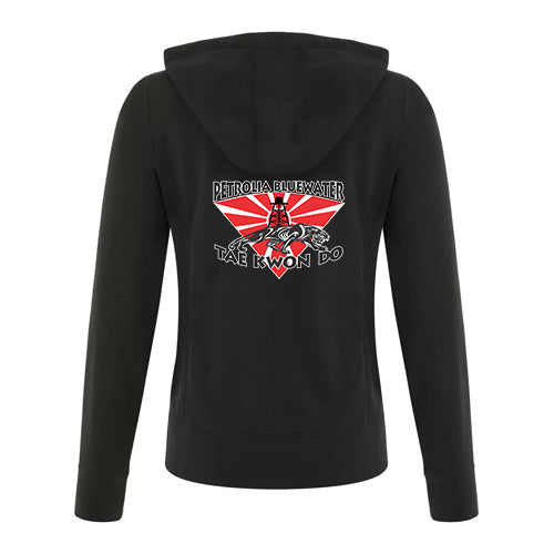 Petrolia Bluewater Tae Kwon Do Game Day Ladies' Fleece Full Zip Hooded Sweatshirt