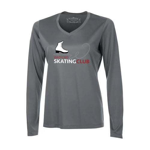 Watford Skating Club Ladies' Pro Team Long Sleeve V-Neck T-Shirt